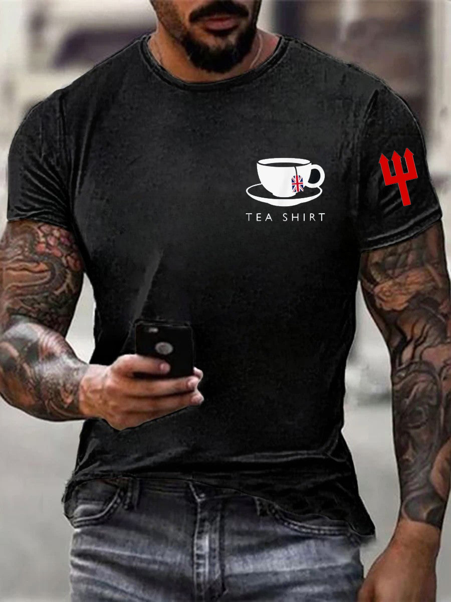 Retro British Manchester United Culture And Art Pattern Casual Short-Sleeved T-Shirt