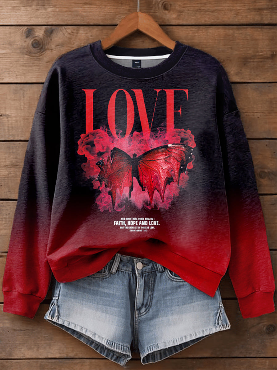 Women's Faith Printed Long Sleeve Sweatshirt