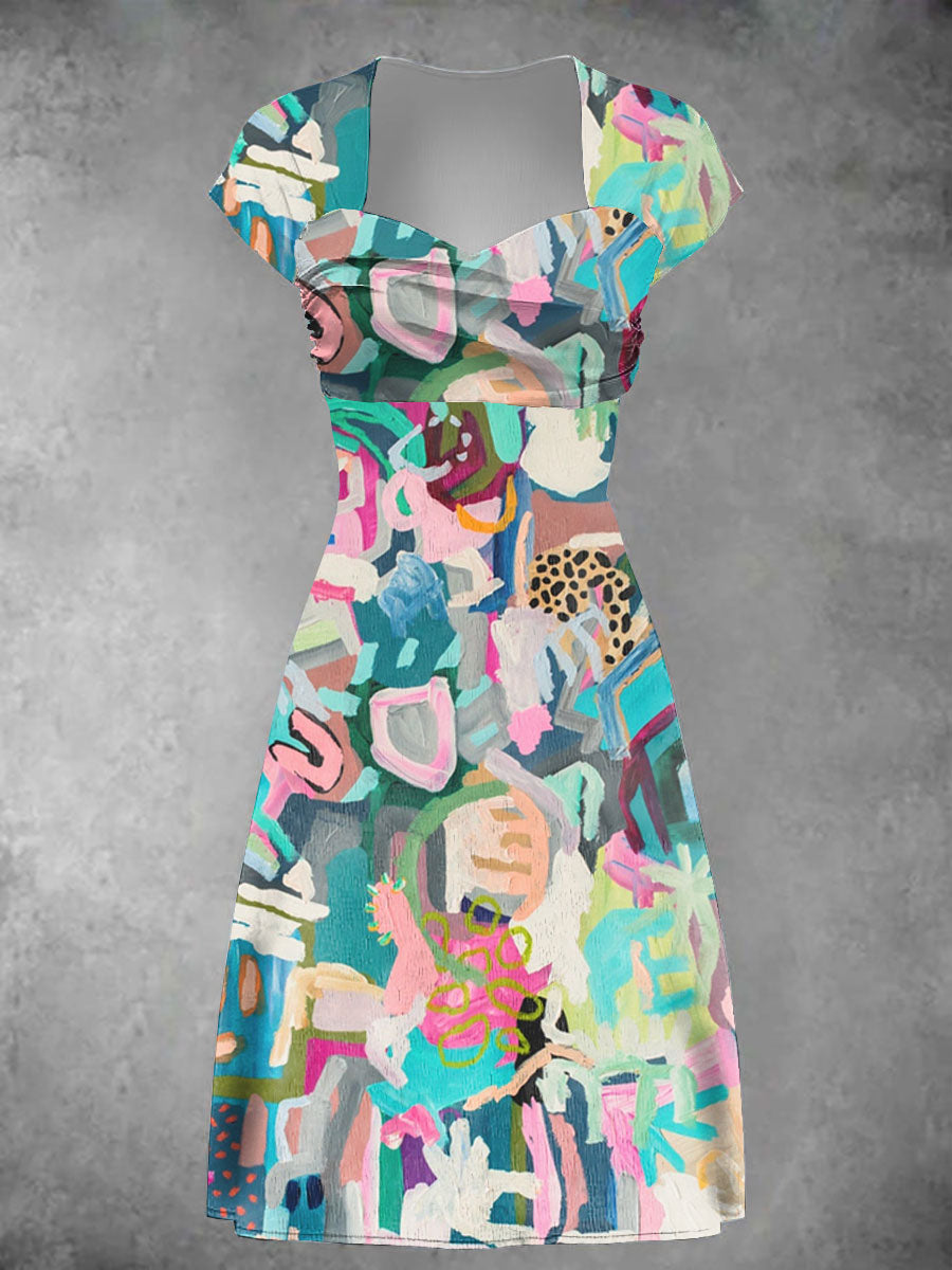 Women's Derby Day Printed Casual Dress