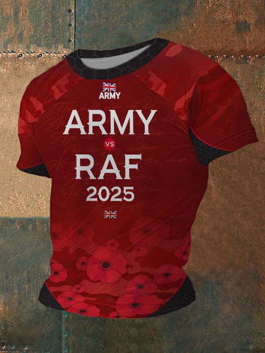 Men's Honour Our Armed Forces Printed Casual T-Shirt