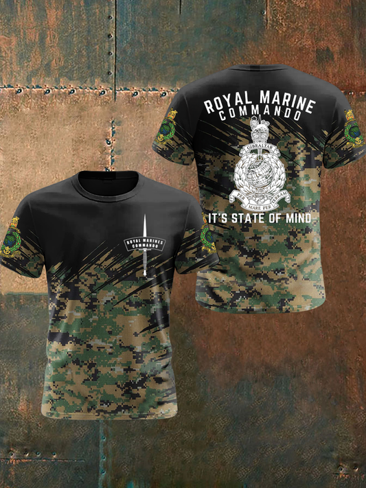 Men's Royal Marines Commando Veteran Printed T-shirt