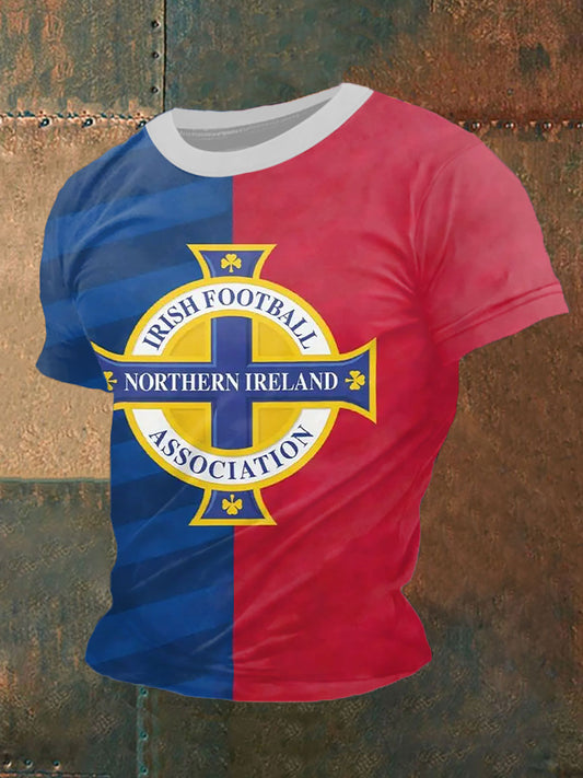 Men's Northern Ireland Football Print Casual T-Shirt