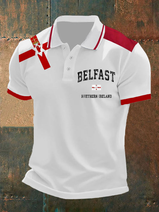Men's Northern Ireland Print Button T-Shirt