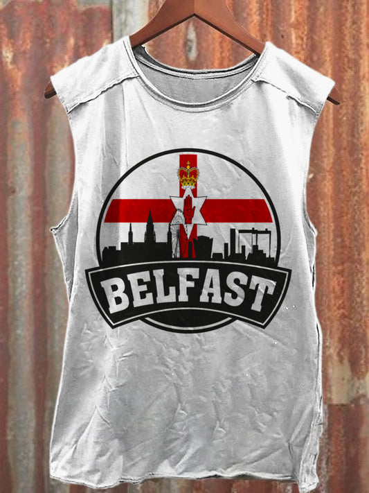 Men's Casual Northern Ireland Printed Tank Top
